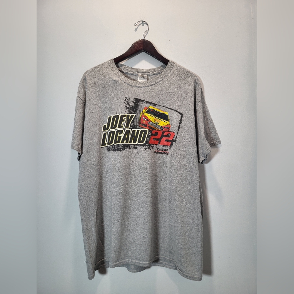 👕🌶 Vintage Y2K Nascar Joey Logano #22 Double-Sided T-Shirt